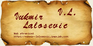 Vukmir Lalošević vizit kartica